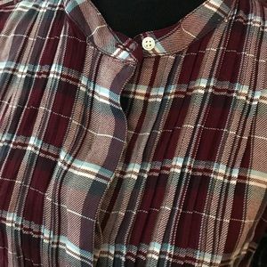 Gap Plaid Pintuck Tunic